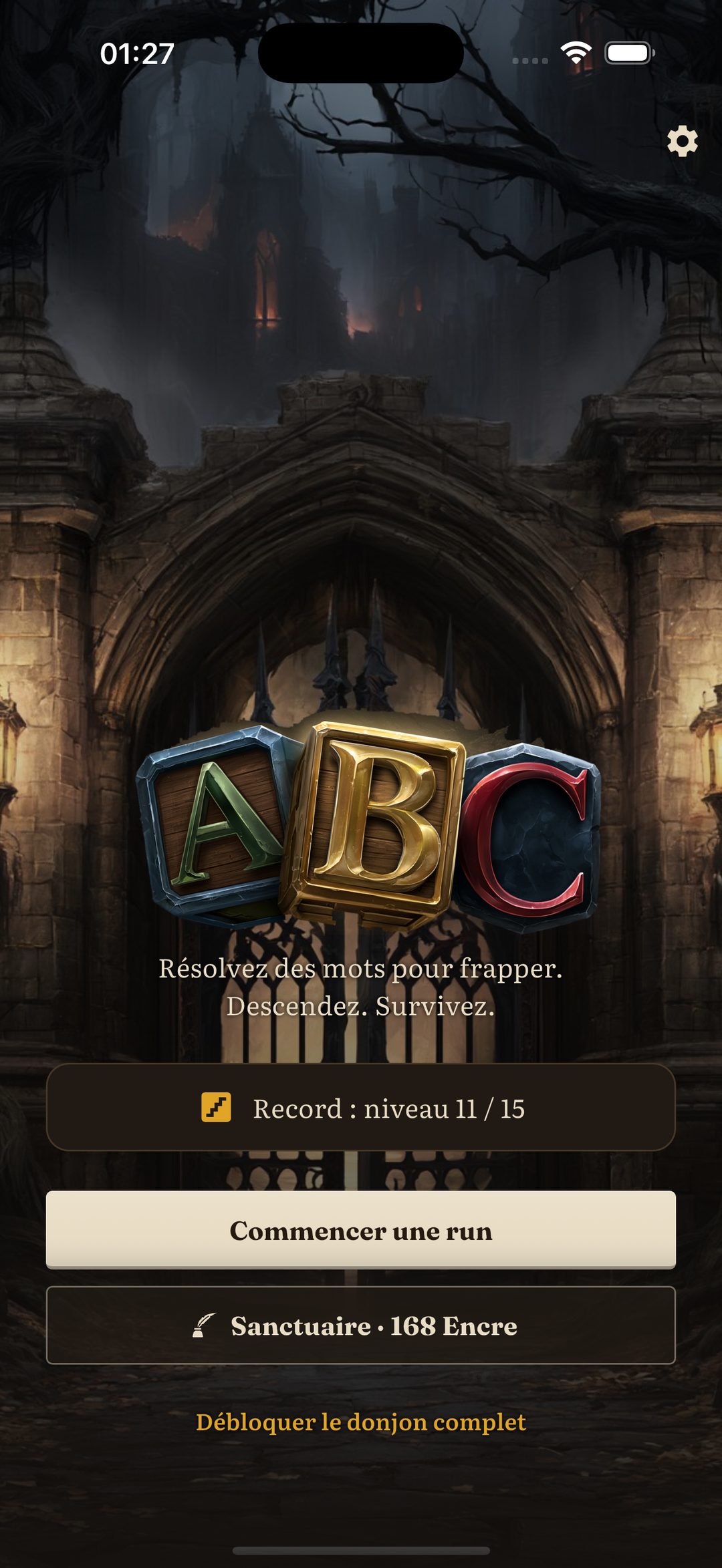 AbcDonjon — écran d'accueil
